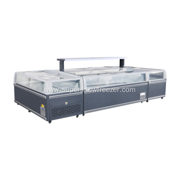 Combination Deep Island Freezer for Frozen Meat Fish